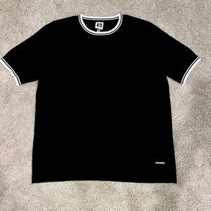 Anne Klein sweater shirt black with White Trim size medium